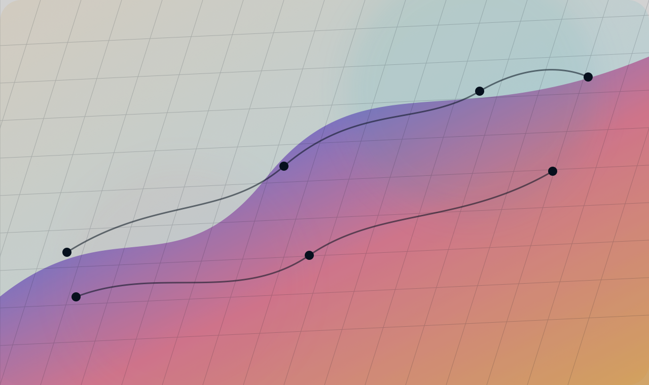 Layered abstract release pipeline with colorful quality signals